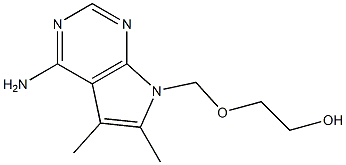 2-[[4-Amino-5,6-dimethyl-7H-pyrrolo[2,3-d]pyrimidin-7-yl]methoxy]ethanol Structure