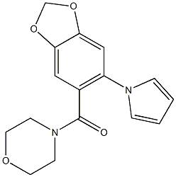 5-(Morpholinocarbonyl)-6-(1H-pyrrol-1-yl)-1,3-benzodioxole 구조식 이미지