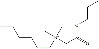 N,N-Dimethyl-N-(propoxycarbonylmethyl)-1-hexanaminium 구조식 이미지