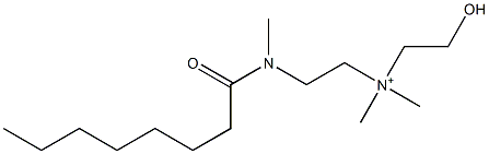 2-(N-Octanoyl-N-methylamino)-N-(2-hydroxyethyl)-N,N-dimethylethanaminium Structure