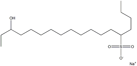 16-Hydroxyoctadecane-5-sulfonic acid sodium salt Structure