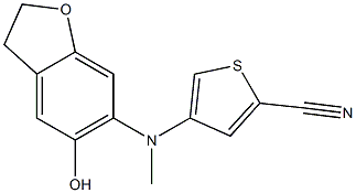 4-[[(2,3-Dihydro-5-hydroxybenzofuran)-6-yl]methylamino]thiophene-2-carbonitrile Structure