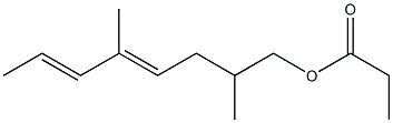 Propionic acid 2,5-dimethyl-4,6-octadienyl ester Structure