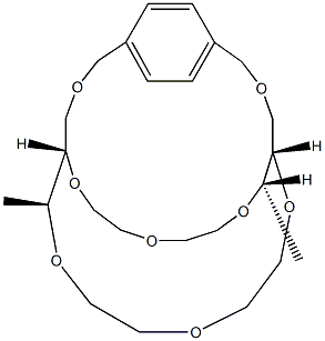 (1S,2S,10S,11S)-2,11-[(1,4-Phenylene)bis(methyleneoxymethylene)]-1,10-dimethyl-3,6,9,12,15,18-hexaoxacyclooctadecane Structure