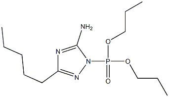 (5-Amino-3-pentyl-1H-1,2,4-triazol-1-yl)phosphonic acid dipropyl ester Structure