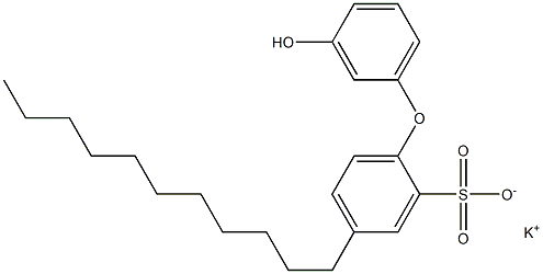 3'-Hydroxy-4-undecyl[oxybisbenzene]-2-sulfonic acid potassium salt Structure