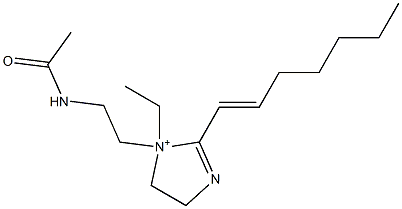 1-[2-(Acetylamino)ethyl]-1-ethyl-2-(1-heptenyl)-2-imidazoline-1-ium Structure