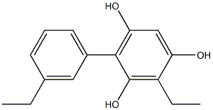 2-Ethyl-4-(3-ethylphenyl)benzene-1,3,5-triol 구조식 이미지