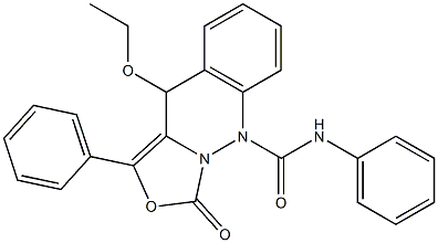 3-Phenyl-4-ethoxy-9-phenylcarbamoyl-4,9-dihydro-9,9a-diaza-1H-naphtho[2,3-c]furan-1-one 구조식 이미지