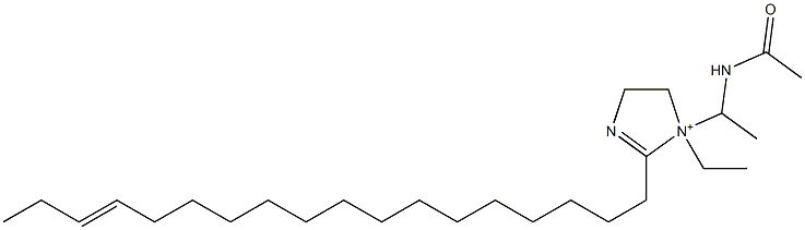 1-[1-(Acetylamino)ethyl]-1-ethyl-2-(15-octadecenyl)-2-imidazoline-1-ium 구조식 이미지