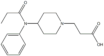 4-(N-Phenyl-N-propanoylamino)piperidine-1-propionic acid 구조식 이미지