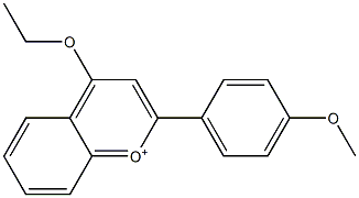 4-Ethoxy-2-(4-methoxyphenyl)-1-benzopyrylium 구조식 이미지