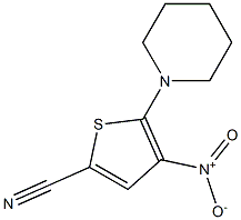 2-Piperidino-3-nitrothiophene-5-carbonitrile 구조식 이미지