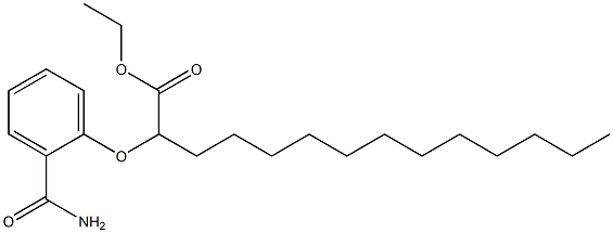 2-(2-Carbamoylphenoxy)tetradecanoic acid ethyl ester 구조식 이미지