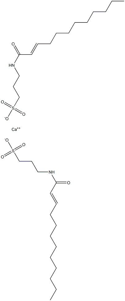 Bis[3-(2-dodecenoylamino)-1-propanesulfonic acid]calcium salt Structure