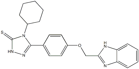 5-[4-[(1H-Benzimidazol-2-yl)methoxy]phenyl]-4-cyclohexyl-2H-1,2,4-triazole-3(4H)-thione 구조식 이미지