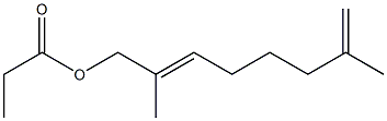 Propionic acid 2,7-dimethyl-2,7-octadienyl ester Structure