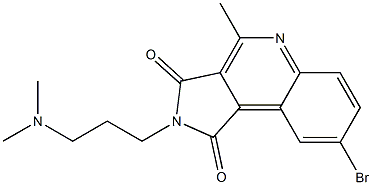 2-[3-(Dimethylamino)propyl]-8-bromo-4-methyl-2H-pyrrolo[3,4-c]quinoline-1,3-dione 구조식 이미지