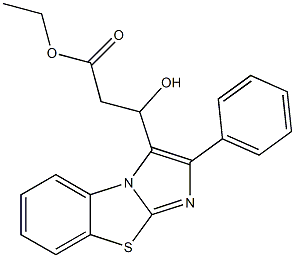 3-[2-(Phenyl)imidazo[2,1-b]benzothiazol-3-yl]-3-hydroxypropanoic acid ethyl ester 구조식 이미지