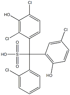 (2-Chlorophenyl)(3-chloro-6-hydroxyphenyl)(2,4-dichloro-3-hydroxyphenyl)methanesulfonic acid 구조식 이미지