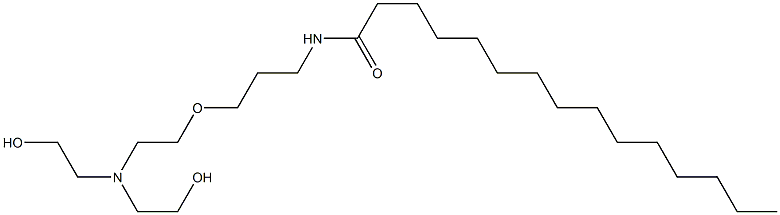 N-[3-[2-[Bis(2-hydroxyethyl)amino]ethoxy]propyl]pentadecanamide 구조식 이미지