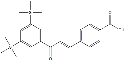4-[(E)-3-[3,5-Bis(trimethylsilyl)phenyl]-3-oxo-1-propenyl]benzoic acid Structure