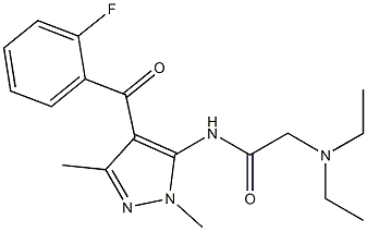 2-(Diethylamino)-N-[4-(2-fluorobenzoyl)-1,3-dimethyl-1H-pyrazol-5-yl]acetamide Structure
