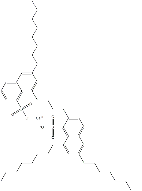 Bis(6,8-dioctyl-1-naphthalenesulfonic acid)calcium salt 구조식 이미지