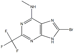 8-Bromo-6-methylamino-2-trifluoromethyl-9H-purine 구조식 이미지