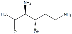 (3S)-3-Hydroxy-L-ornithine 구조식 이미지