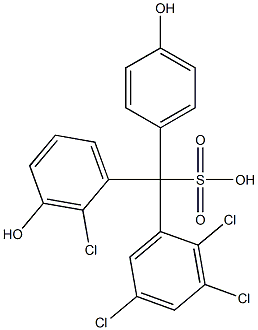 (2-Chloro-3-hydroxyphenyl)(2,3,5-trichlorophenyl)(4-hydroxyphenyl)methanesulfonic acid Structure