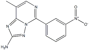 2-Amino-5-[3-nitrophenyl]-8-methyl[1,2,4]triazolo[1,5-c]pyrimidine 구조식 이미지