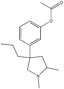 Acetic acid 3-(1,5-dimethyl-3-propyl-3-pyrrolidinyl)phenyl ester 구조식 이미지