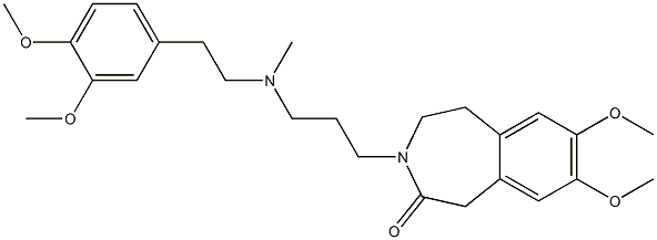 4,5-Dihydro-7,8-dimethoxy-3-[3-[N-methyl-2-(3,4-dimethoxyphenyl)ethylamino]propyl]-1H-3-benzazepin-2(3H)-one Structure