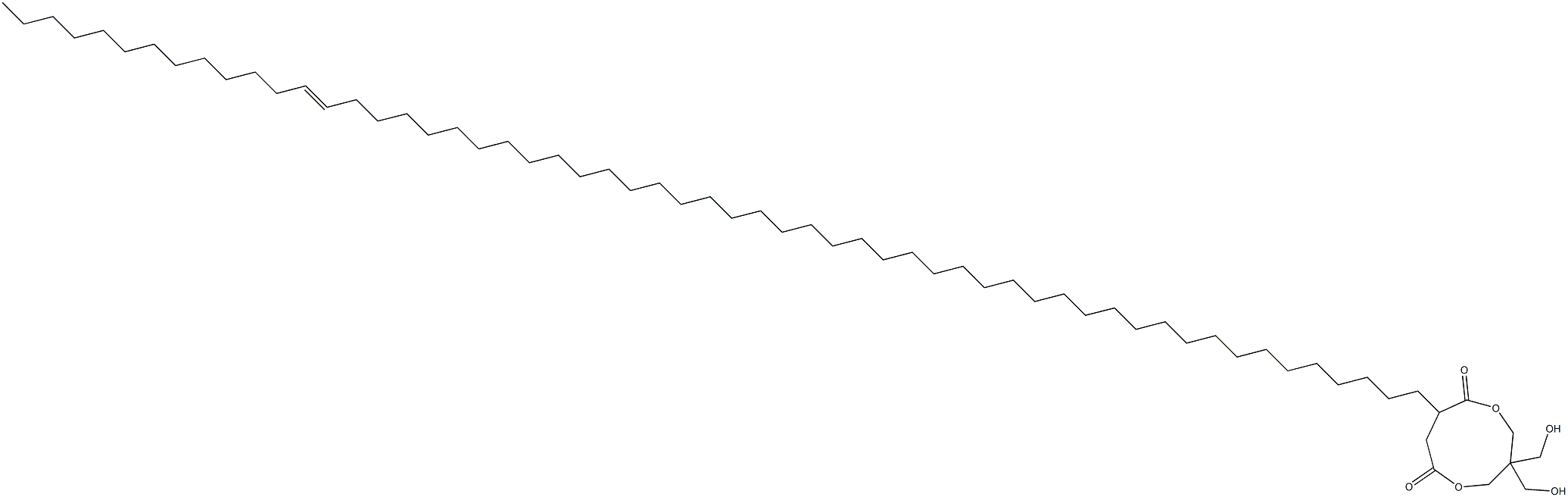 3,3-Bis(hydroxymethyl)-8-(44-heptapentacontenyl)-1,5-dioxacyclononane-6,9-dione 구조식 이미지