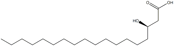 [R,(-)]-3-Hydroxystearic acid Structure