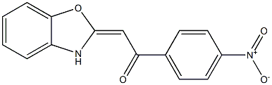 1-(4-Nitrophenyl)-2-[(2E)-(2,3-dihydrobenzoxazol)-2-ylidene]ethan-1-one Structure