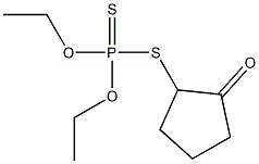 Dithiophosphoric acid O,O-diethyl S-(2-oxocyclopentyl) ester 구조식 이미지