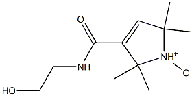 2,2,5,5-Tetramethyl-3-(2-hydroxyethyl)carbamoyl-3-pyrroline 1-oxide 구조식 이미지