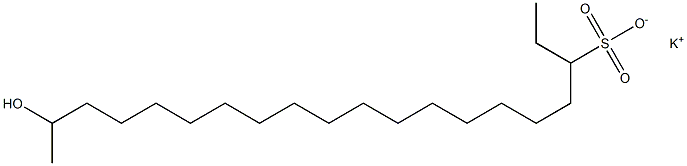 19-Hydroxyicosane-3-sulfonic acid potassium salt Structure