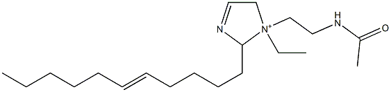 1-[2-(Acetylamino)ethyl]-1-ethyl-2-(5-undecenyl)-3-imidazoline-1-ium 구조식 이미지