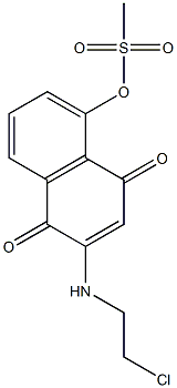 2-(2-Chloroethylamino)-5-methylsulfonyloxy-1,4-naphthoquinone 구조식 이미지
