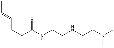 N-[2-[2-(Dimethylamino)ethylamino]ethyl]-4-hexenamide 구조식 이미지