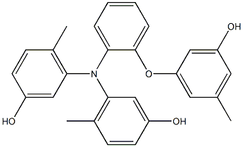 N,N-Bis(3-hydroxy-6-methylphenyl)-2-(3-hydroxy-5-methylphenoxy)benzenamine Structure