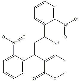 2-Methyl-4,6-bis(2-nitrophenyl)-1,4,5,6-tetrahydropyridine-3-carboxylic acid methyl ester Structure