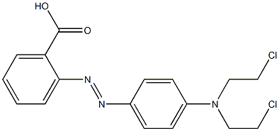 2-[p-[Di(2-chloroethyl)amino]phenylazo]benzoic acid 구조식 이미지