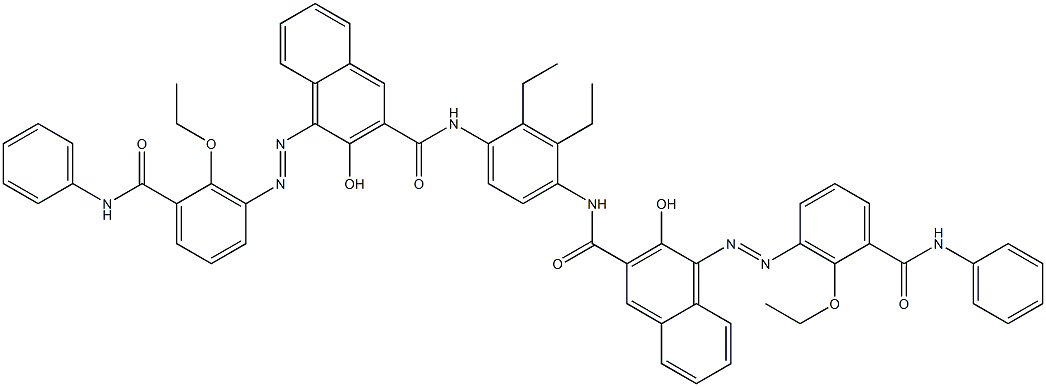 N,N'-(2,3-Diethyl-1,4-phenylene)bis[4-[[6-ethoxy-5-(phenylcarbamoyl)phenyl]azo]-3-hydroxy-2-naphthalenecarboxamide] Structure