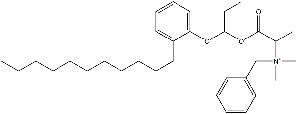 N,N-Dimethyl-N-benzyl-N-[1-[[1-(2-undecylphenyloxy)propyl]oxycarbonyl]ethyl]aminium 구조식 이미지