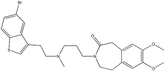 2,3-Dihydro-7,8-dimethoxy-3-[3-[N-[2-(5-bromo-1-benzothiophen-3-yl)ethyl]-N-methylamino]propyl]-1H-3-benzazepin-4(5H)-one Structure