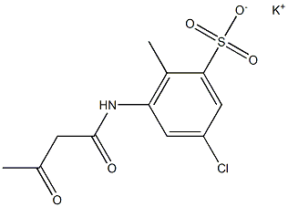 3-(Acetoacetylamino)-5-chloro-2-methylbenzenesulfonic acid potassium salt 구조식 이미지